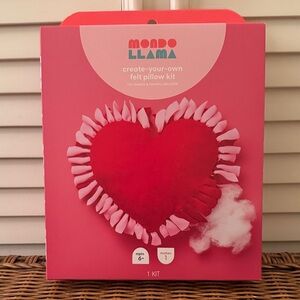 Mondo Llama Red Heart Felt Pillow Kit